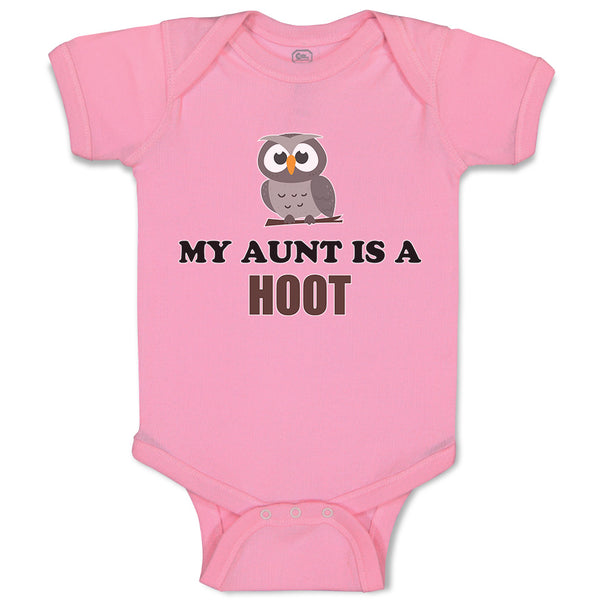 Baby Clothes My Aunt Is A Hoot with Owl Bird Baby Bodysuits Boy & Girl Cotton