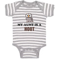 Baby Clothes My Aunt Is A Hoot with Owl Bird Baby Bodysuits Boy & Girl Cotton