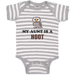 Baby Clothes My Aunt Is A Hoot with Owl Bird Baby Bodysuits Boy & Girl Cotton