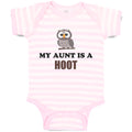 Baby Clothes My Aunt Is A Hoot with Owl Bird Baby Bodysuits Boy & Girl Cotton