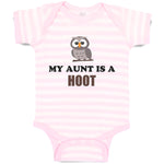 Baby Clothes My Aunt Is A Hoot with Owl Bird Baby Bodysuits Boy & Girl Cotton