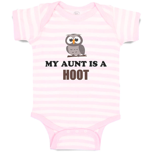 Baby Clothes My Aunt Is A Hoot with Owl Bird Baby Bodysuits Boy & Girl Cotton