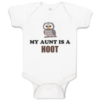 Baby Clothes My Aunt Is A Hoot with Owl Bird Baby Bodysuits Boy & Girl Cotton