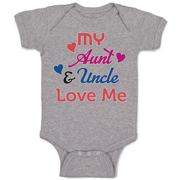 Baby Clothes My Aunt & Uncle Love Me Baby Bodysuits Boy & Girl Cotton
