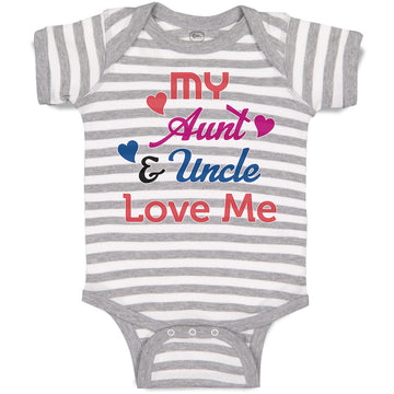 Baby Clothes My Aunt & Uncle Love Me Baby Bodysuits Boy & Girl Cotton