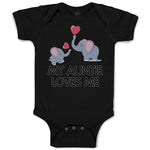 Baby Clothes My Auntie Loves Me! with Cute Elephants Playing Baby Bodysuits