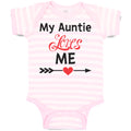 Baby Clothes My Auntie Loves Me! Baby Bodysuits Boy & Girl Cotton