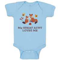 Baby Clothes My Great Aunt Loves Me Baby Bodysuits Boy & Girl Cotton