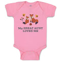 Baby Clothes My Great Aunt Loves Me Baby Bodysuits Boy & Girl Cotton