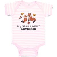 Baby Clothes My Great Aunt Loves Me Baby Bodysuits Boy & Girl Cotton