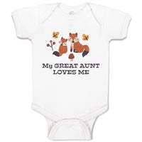 Baby Clothes My Great Aunt Loves Me Baby Bodysuits Boy & Girl Cotton