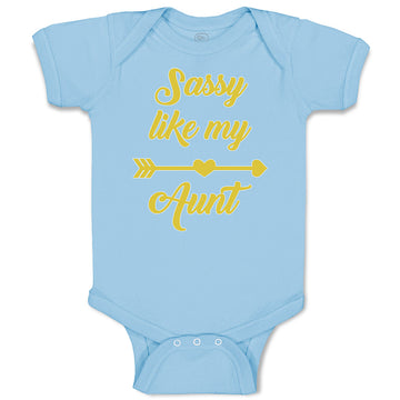 Baby Clothes Sassy like My Aunt with Golden Heart and Arrow Pattern Cotton