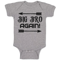Baby Clothes Big Bro Again! with Sharp Pointed Arrow Baby Bodysuits Cotton