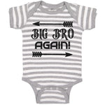 Baby Clothes Big Bro Again! with Sharp Pointed Arrow Baby Bodysuits Cotton