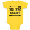 Baby Clothes Big Bro Again! with Sharp Pointed Arrow Baby Bodysuits Cotton