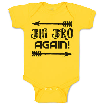 Baby Clothes Big Bro Again! with Sharp Pointed Arrow Baby Bodysuits Cotton