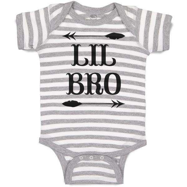 Baby Clothes Lil Bro with Dart Archery Sport Arrow Baby Bodysuits Cotton
