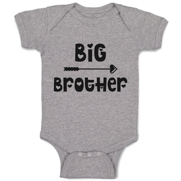 Baby Clothes Big Brother with Love Arrow Heart Pointed Baby Bodysuits Cotton
