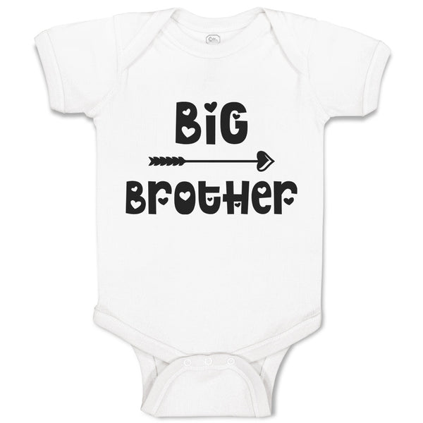 Baby Clothes Big Brother with Love Arrow Heart Pointed Baby Bodysuits Cotton