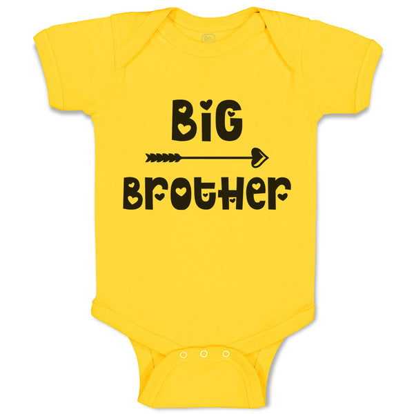 Baby Clothes Big Brother with Love Arrow Heart Pointed Baby Bodysuits Cotton