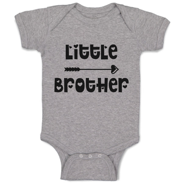 Baby Clothes Little Brother with Love Arrow Heart Pointed Baby Bodysuits Cotton