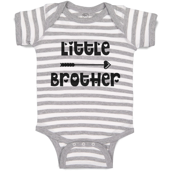 Baby Clothes Little Brother with Love Arrow Heart Pointed Baby Bodysuits Cotton