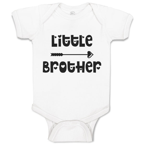 Baby Clothes Little Brother with Love Arrow Heart Pointed Baby Bodysuits Cotton