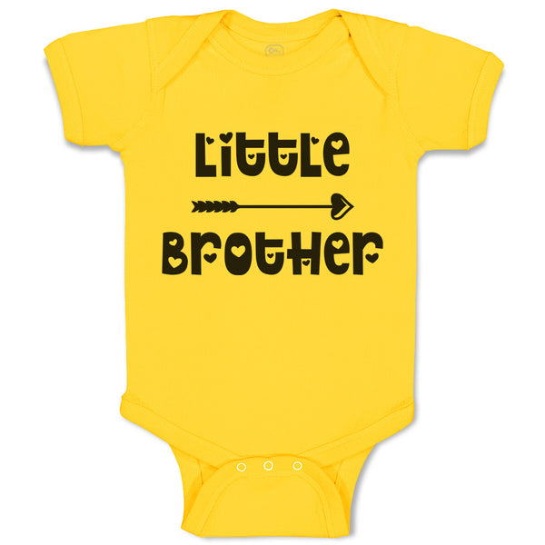 Baby Clothes Little Brother with Love Arrow Heart Pointed Baby Bodysuits Cotton