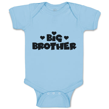 Baby Clothes Big Brother with Cute Little Hearts Baby Bodysuits Cotton