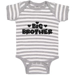 Baby Clothes Big Brother with Cute Little Hearts Baby Bodysuits Cotton