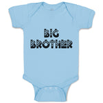 Baby Clothes Big Brother Striped Pattern with Little Silhouette Hearts Cotton