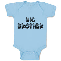 Baby Clothes Big Brother Striped Pattern with Little Silhouette Hearts Cotton