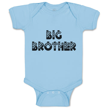 Baby Clothes Big Brother Striped Pattern with Little Silhouette Hearts Cotton