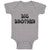 Baby Clothes Big Brother Striped Pattern with Little Silhouette Hearts Cotton