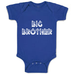 Baby Clothes Big Brother Striped Pattern with Little Silhouette Hearts Cotton