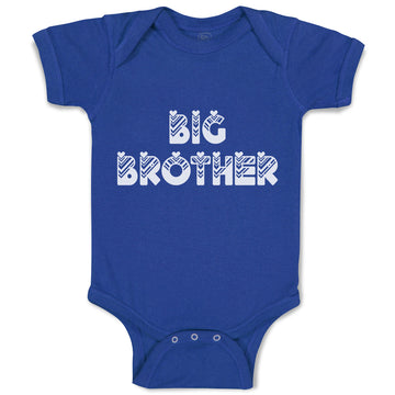 Baby Clothes Big Brother Striped Pattern with Little Silhouette Hearts Cotton