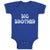 Baby Clothes Big Brother Striped Pattern with Little Silhouette Hearts Cotton