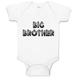 Baby Clothes Big Brother Striped Pattern with Little Silhouette Hearts Cotton