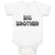 Baby Clothes Big Brother Striped Pattern with Little Silhouette Hearts Cotton