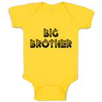 Baby Clothes Big Brother Striped Pattern with Little Silhouette Hearts Cotton