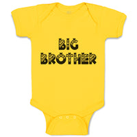 Baby Clothes Big Brother Striped Pattern with Little Silhouette Hearts Cotton