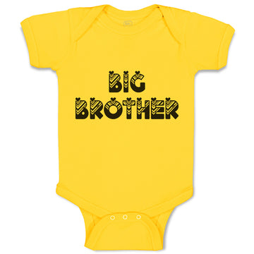 Baby Clothes Big Brother Striped Pattern with Little Silhouette Hearts Cotton