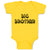 Baby Clothes Big Brother Striped Pattern with Little Silhouette Hearts Cotton