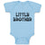 Baby Clothes Little Brother Striped Pattern with Little Silhouette Hearts Cotton