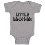 Baby Clothes Little Brother Striped Pattern with Little Silhouette Hearts Cotton