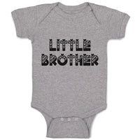 Baby Clothes Little Brother Striped Pattern with Little Silhouette Hearts Cotton