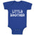 Baby Clothes Little Brother Striped Pattern with Little Silhouette Hearts Cotton