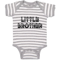 Little Brother Striped Pattern with Little Silhouette Hearts