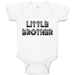 Baby Clothes Little Brother Striped Pattern with Little Silhouette Hearts Cotton