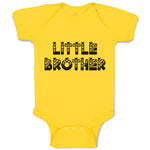 Baby Clothes Little Brother Striped Pattern with Little Silhouette Hearts Cotton